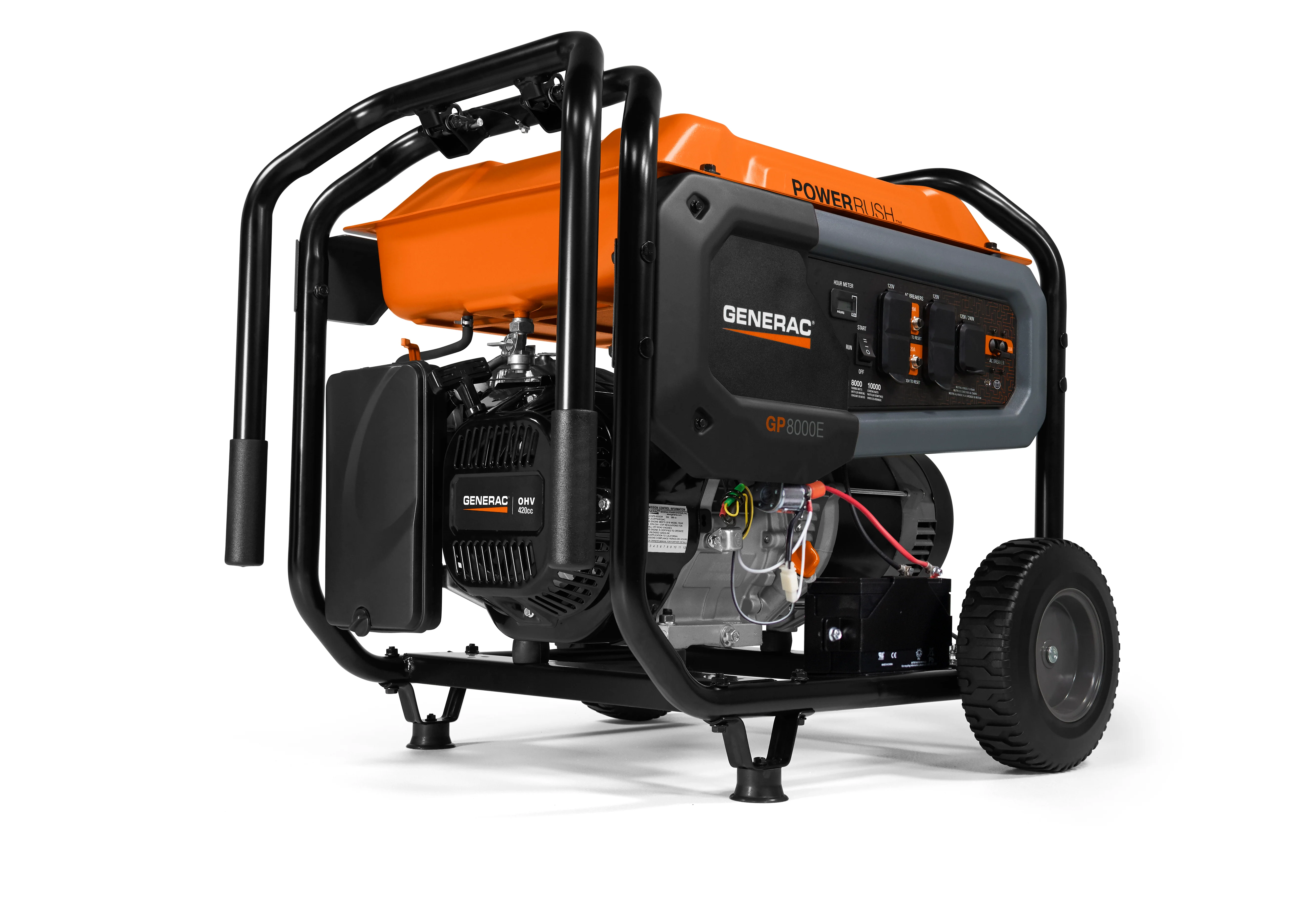 Generac 7686 GP8000E - 8,000 Watt Electric Start Portable Generator, 49 St/Can - Mactool Shop