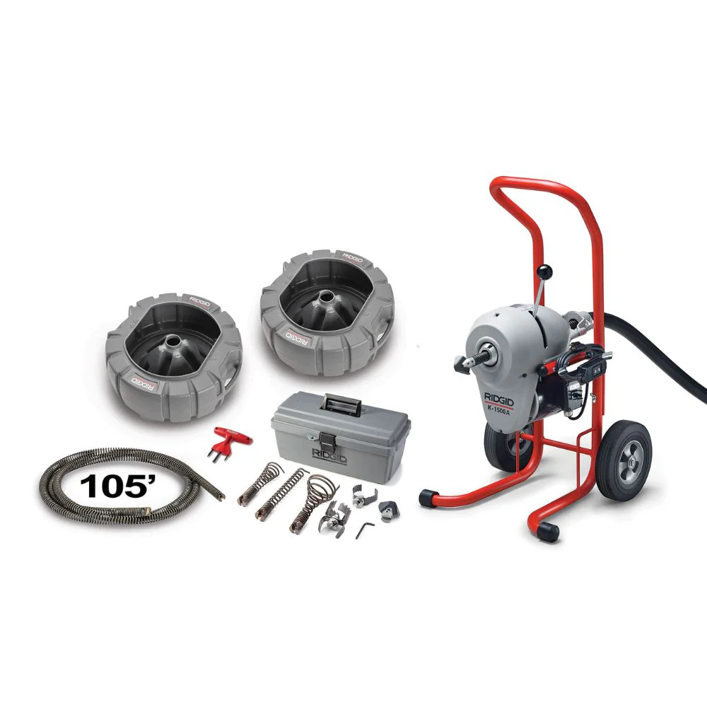 Ridgid 23712 K-1500A SE Sectional Drain Cleaner with A-1 Mitt, 0.75 HP, C-11 Cable - Mactool Shop