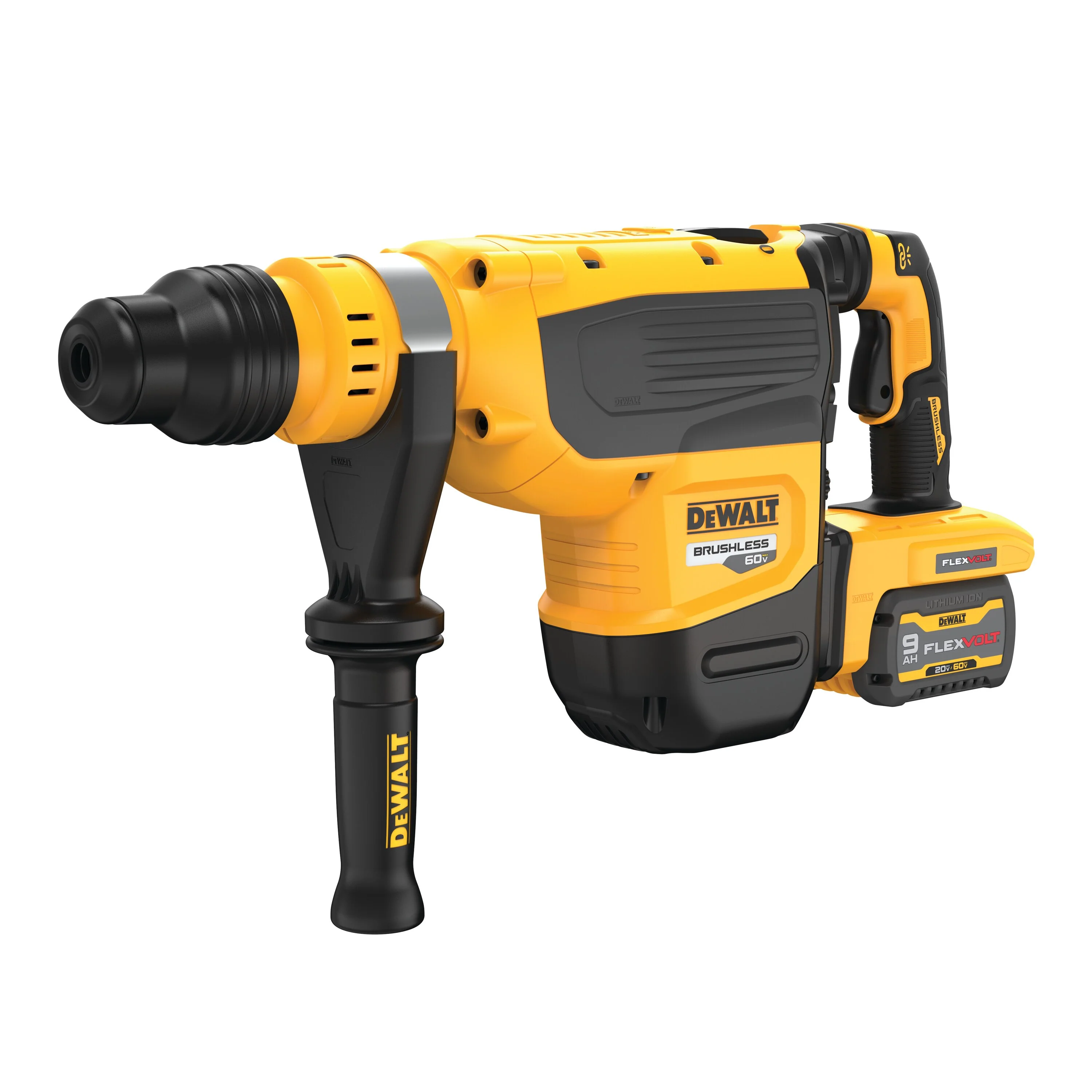 DeWalt DCH735X2 60V MAX Brushless Lithium-Ion 1-7/8 in. Cordless SDS MAX Combination Rotary Hammer Kit with 2 Batteries (9 Ah) - Mactool Shop