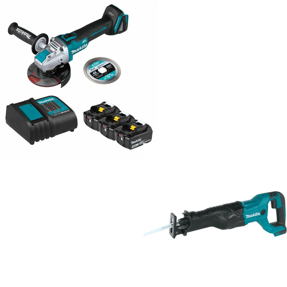 Makita BL1840BSCX3 18V LXT Li-Ion Starter Pack W/ FREE XRJ04Z 18V Recip Saw-Bare - Mactool Shop