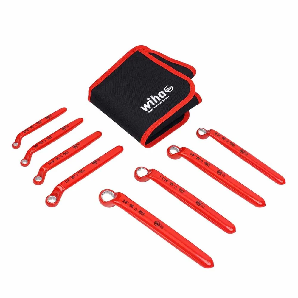 Wiha 21096 8 Piece Insulated Deep Offset Wrench Set - SAE - Mactool Shop