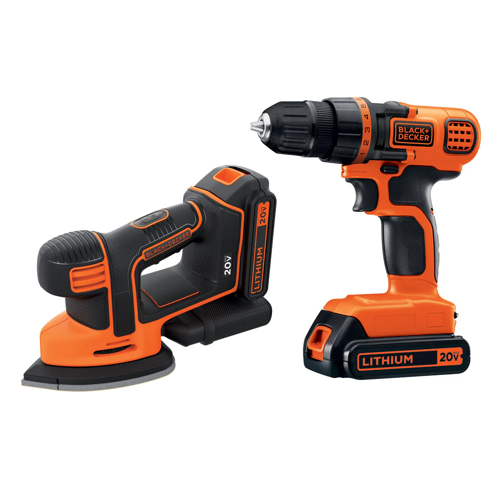 Black & Decker BD2KITCDDS 20V MAX Drill/Driver and MOUSE Detail Sander Combo Kit - Mactool Shop