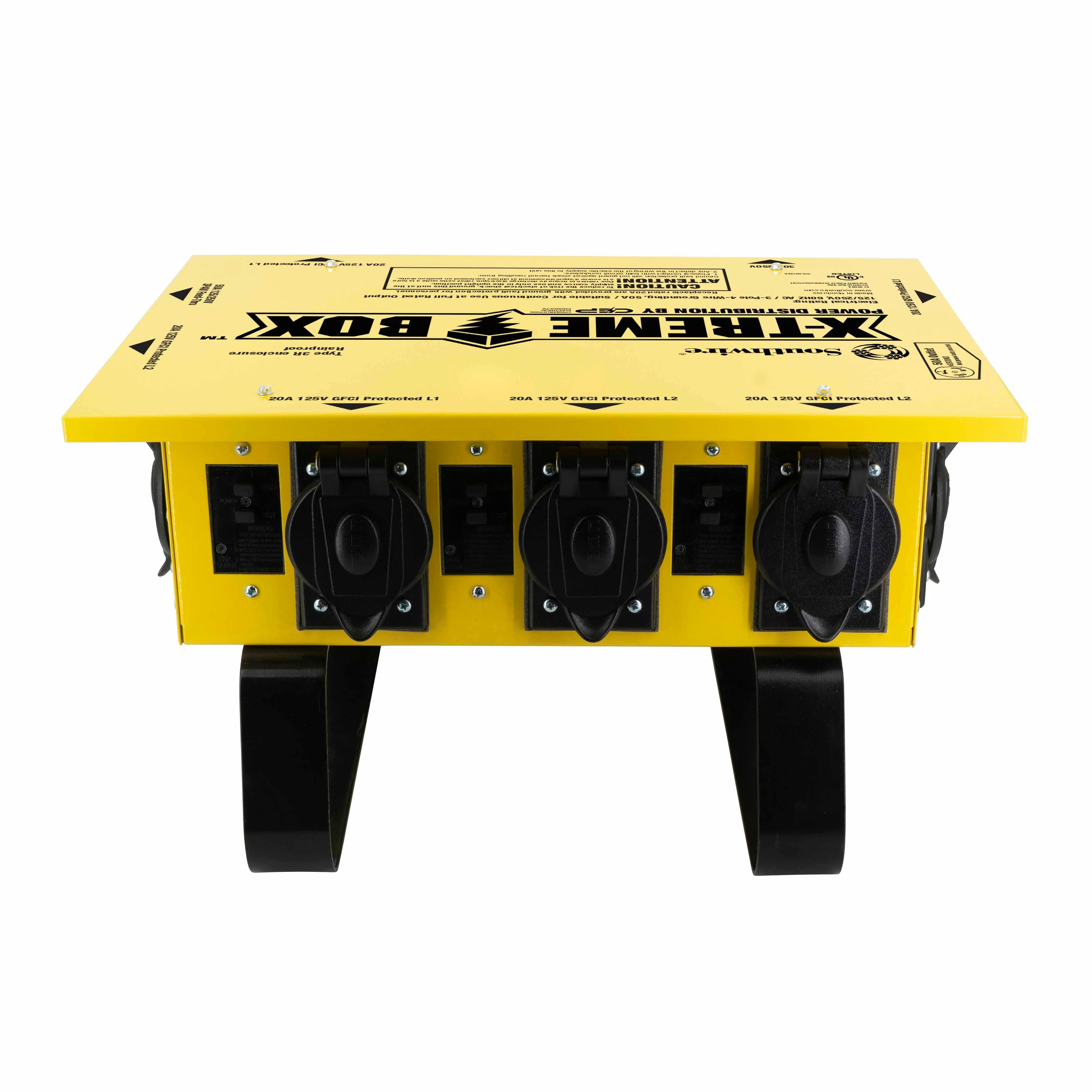 Southwire 6506UGSX 50A Temporary Power Distribution X-Treme Box 6-Straight Blade Sled Base - Mactool Shop