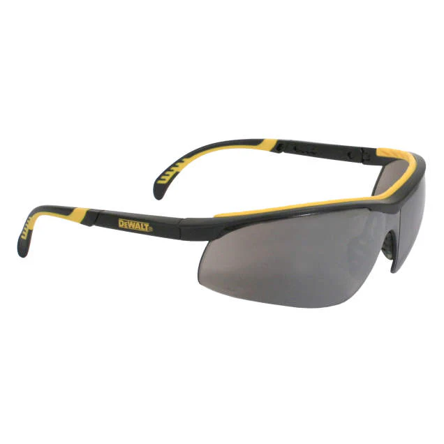 Dewalt DPG55-6D DC Safety Glasses, Black Frame, Silver Mirror Lens - Mactool Shop
