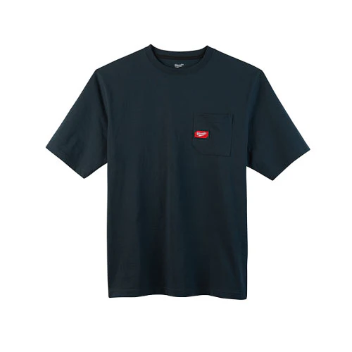 Milwaukee 601BL-L Heavy Duty Pocket T-Shirt (601), Short Sleeve, Blue, Large - Mactool Shop
