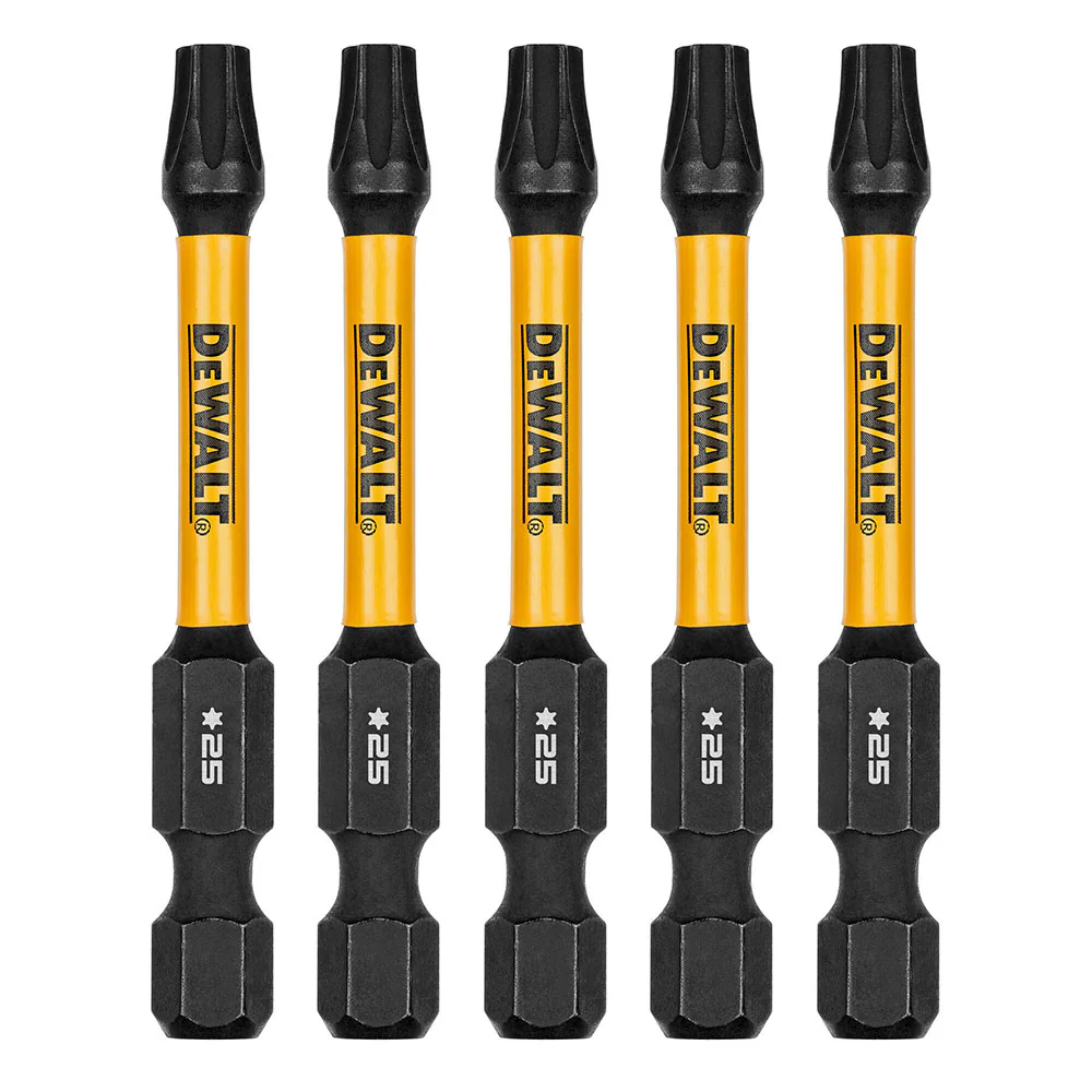 DeWalt DWAF2TX25IR5 T25 FLEXTORQ 1/4 x 2-1/4in Impact Driver Bits, 5-Pack - Mactool Shop