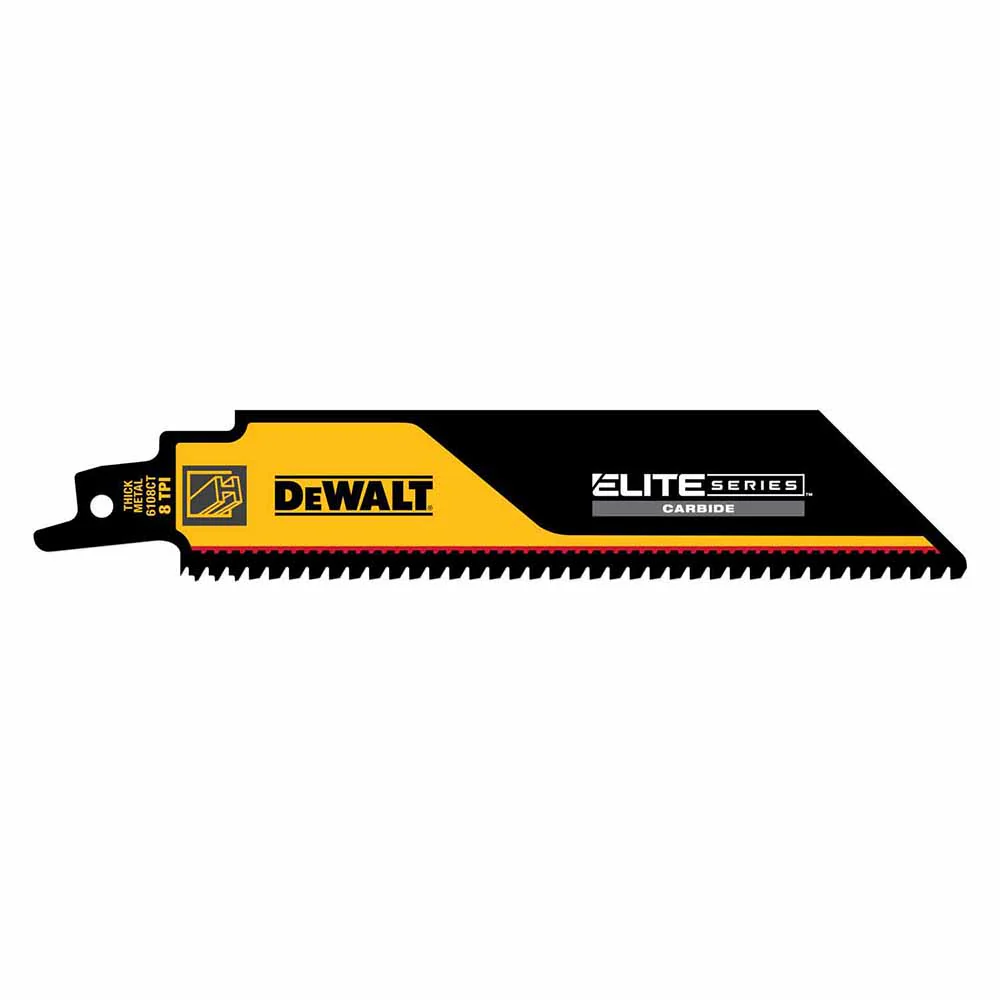 DeWalt DWAR6108CT-1 Elite Series Carbide Tipped 6-in 8-TPI Metal Cutting Reciprocating Saw Blade - Mactool Shop