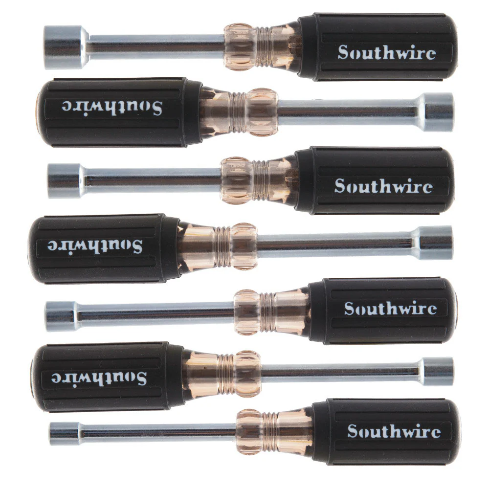 Southwire NDSET7 7-Piece Hollow-Shaft Nut Driver Set with 3