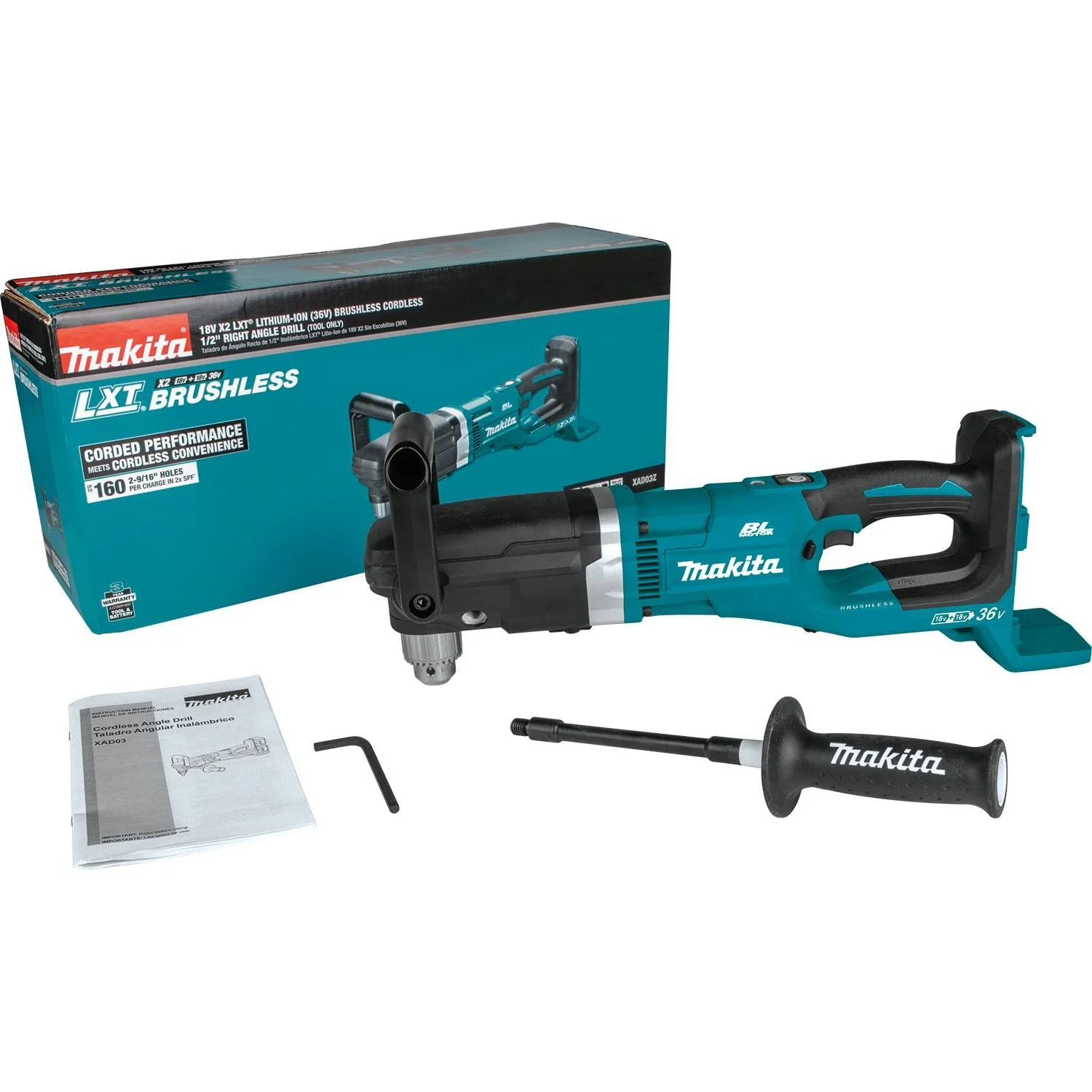 Makita XAD03Z 18V X2 LXT Lithium-Ion(36V) Brushless 1/2