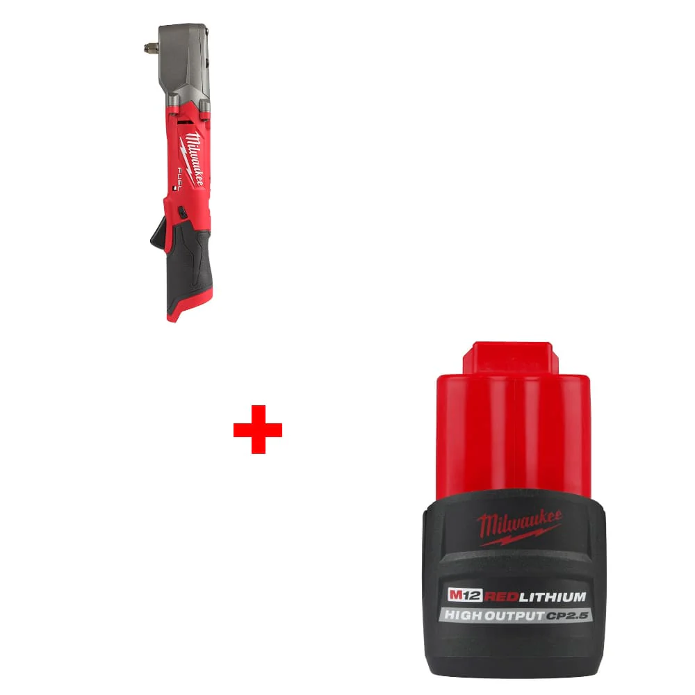 Milwaukee 2564-20 M12 FUEL Impact Wrench w/ FREE 48-11-2425 M12 Battery Pack - Mactool Shop