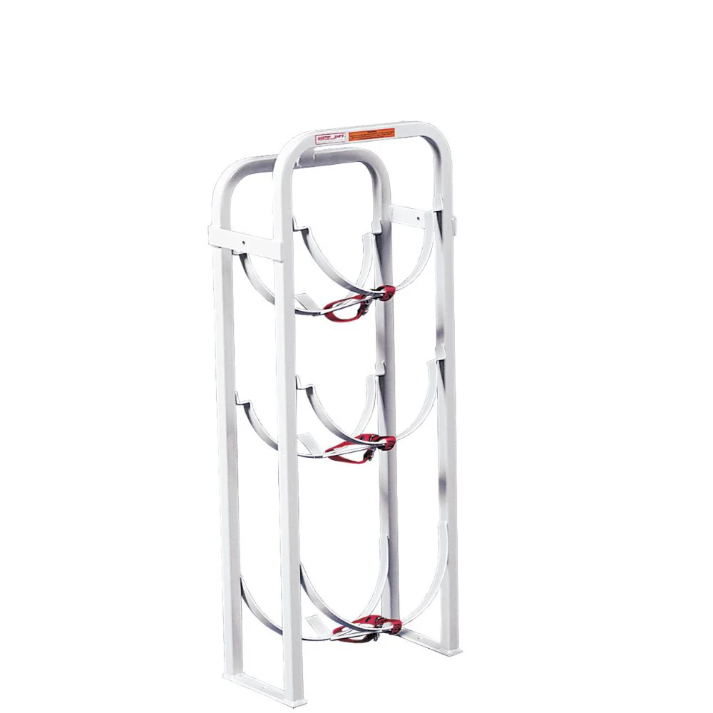 WeatherGuard 9863-3-01 Refrigerant Tank Rack, 2 x 30 lbs, 1 x 50 lbs, 40
