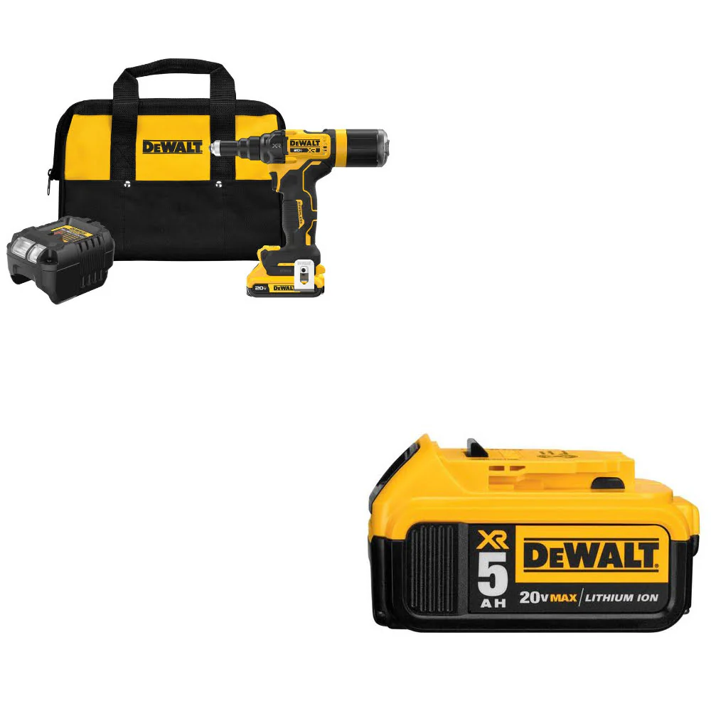 DeWalt DCF403D1 20V MAX XR Rivet Tool Kit W/ FREE DCB205 20V MAX Battery Pack - Mactool Shop