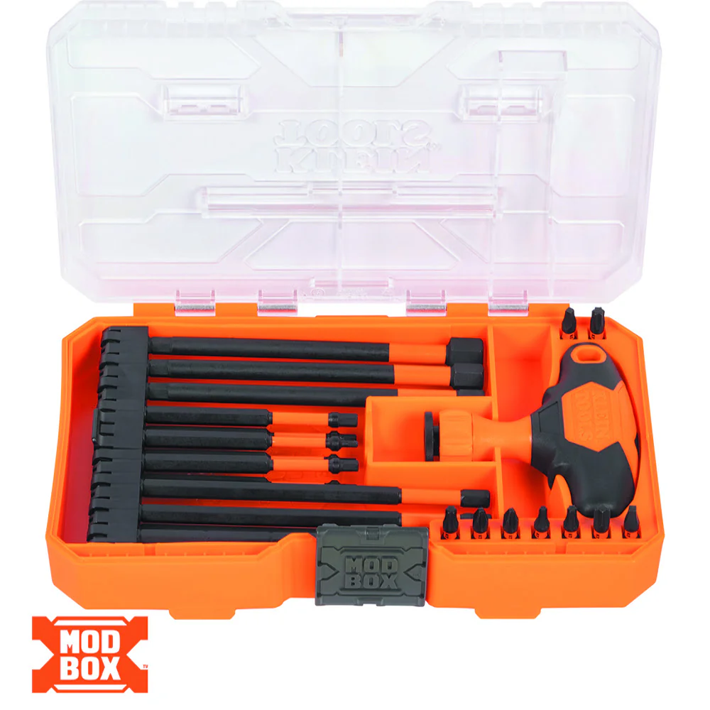 Klein 33804 ProFlex Impact-Rated Interchangeable Ratcheting T-Handle Set, 23-Piece - Mactool Shop