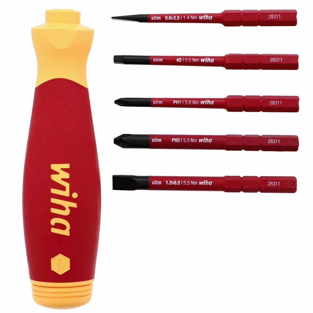 Wiha 28345 6 Piece Insulated SlimLine PocketMax Multi-Driver - Mactool Shop