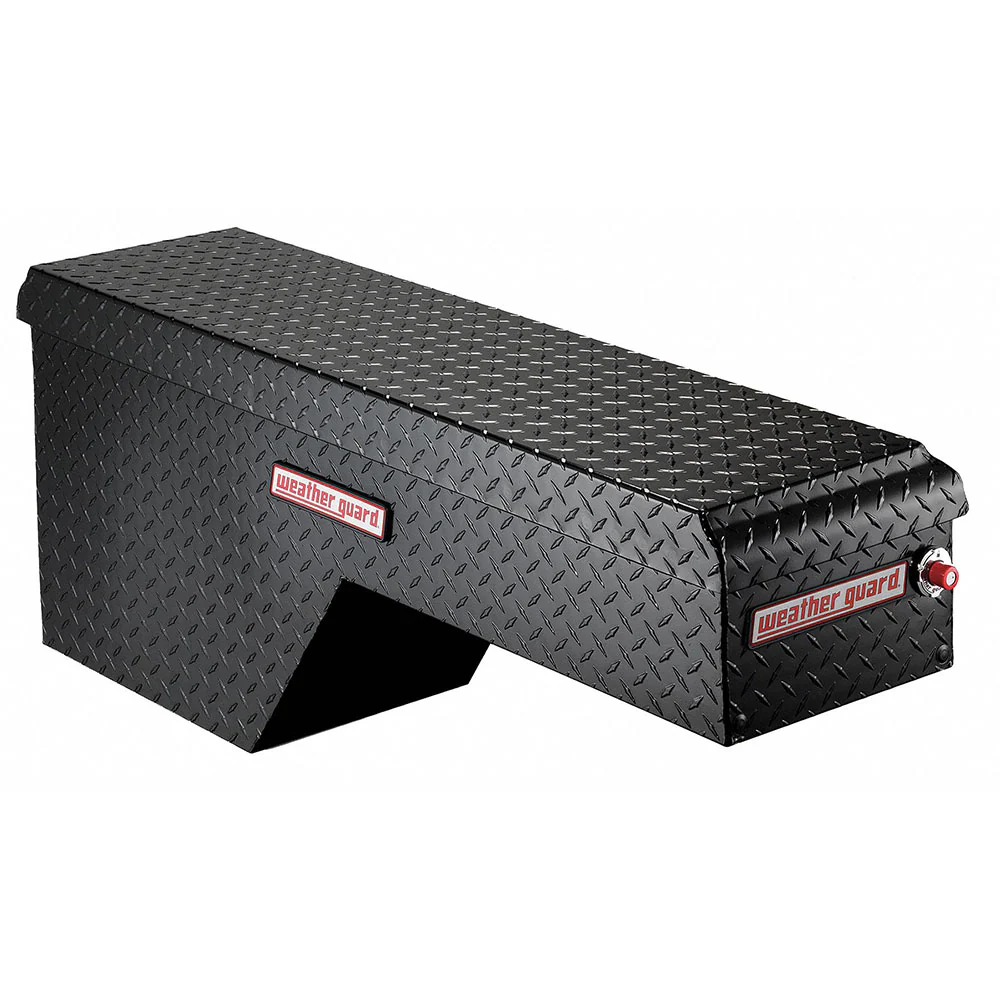 WeatherGuard 173-5-01 Gloss Black Aluminum Pork Chop Box, Passenger Side 3.4 Cu Ft - Mactool Shop