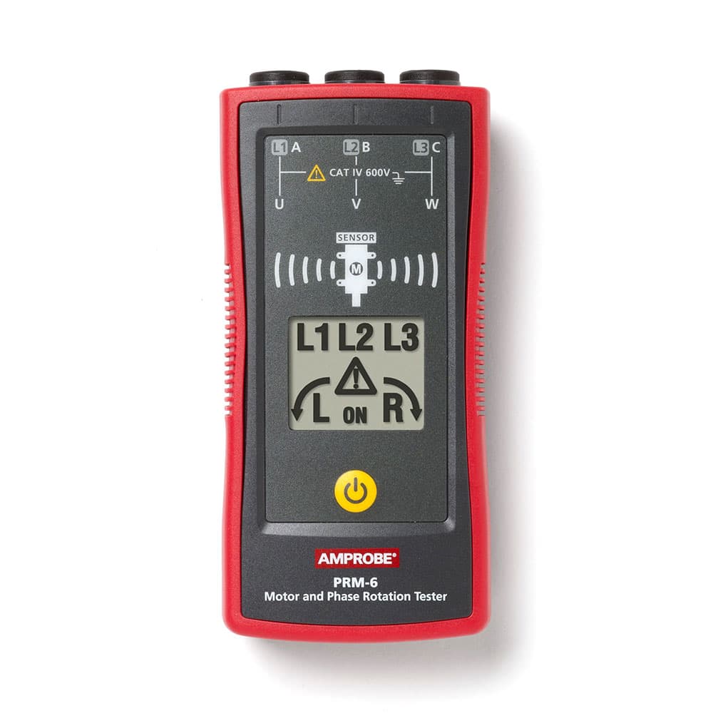 Amprobe 4375950 PRM-6 3-Phase Wire Sequence and Non-Contact Wireless Motor Rotation Tester - Mactool Shop