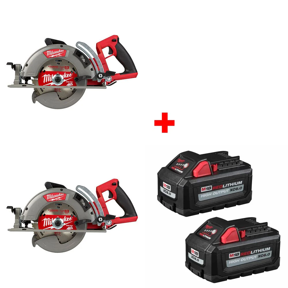 Milwaukee 2830-20 M18 FUEL Circ Saw, 2 Pack w/ 48-11-1862 M18 Battery 2Pk - Mactool Shop