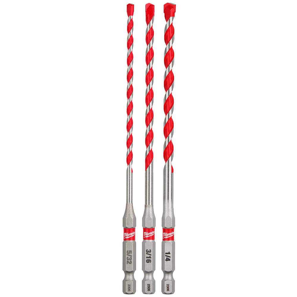 Milwaukee 48-20-9050 3pc. SHOCKWAVE™ Carbide Hammer Drill Bit Kit - Mactool Shop