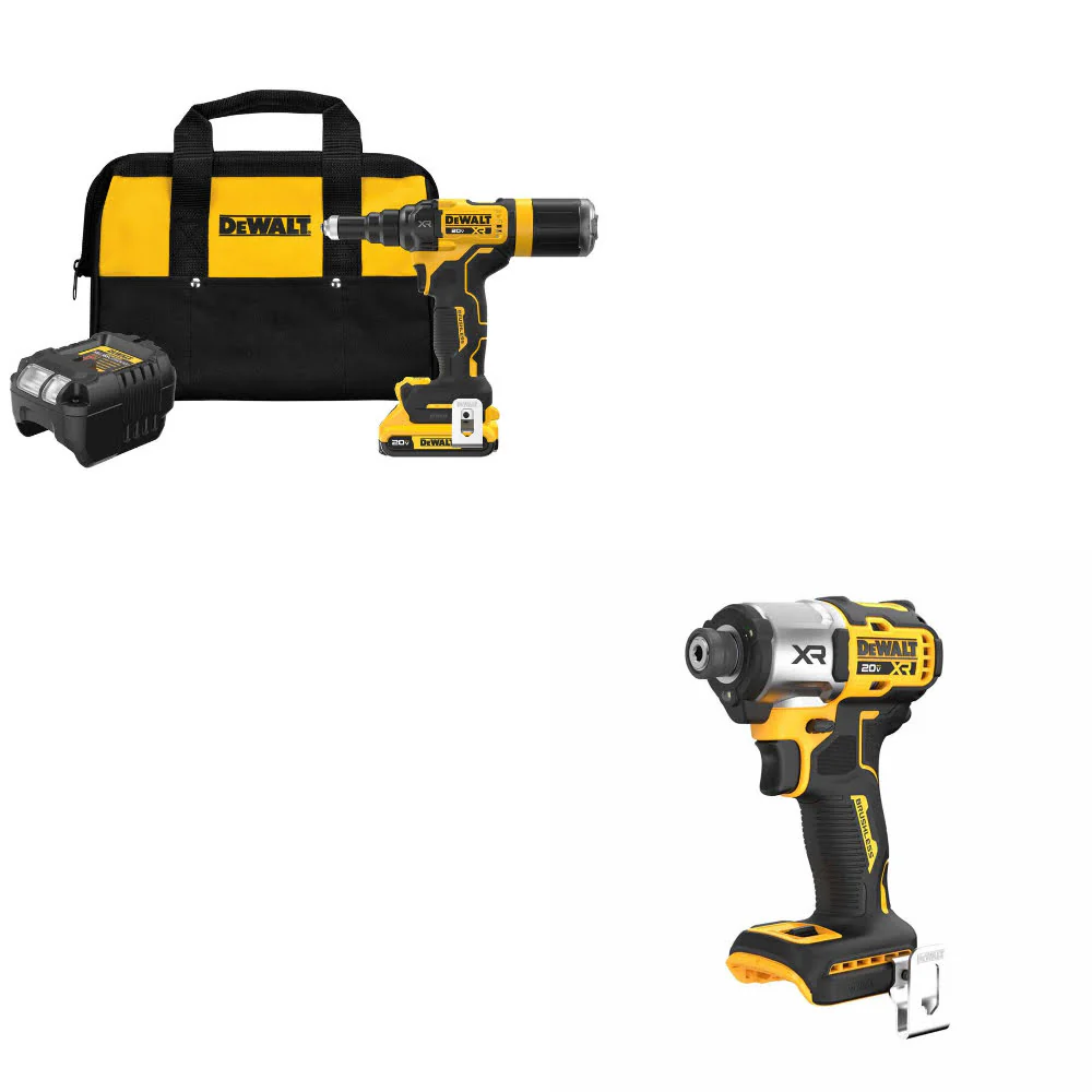 DeWalt DCF403D1 20V MAX XR Rivet Tool Kit W/ FREE DCF845B 20V MAX Impact Driver - Mactool Shop