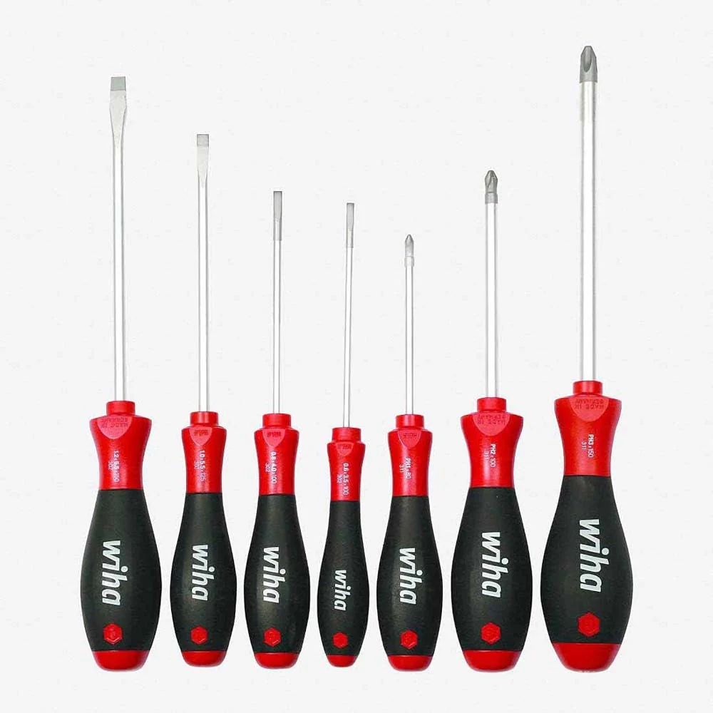 Wiha 30278 7 Piece SoftFinish Slotted and Phillips Screwdriver Set - Mactool Shop
