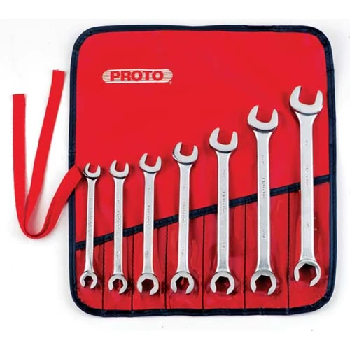 Proto J3700A 7-Pieces Satin Finish SAE Flare Nut Wrench Set, 6 Point - Mactool Shop