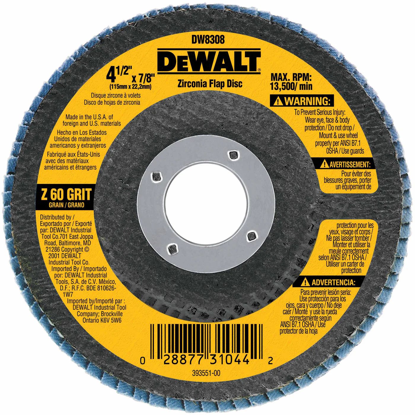 DeWalt DW8308 4-1/2