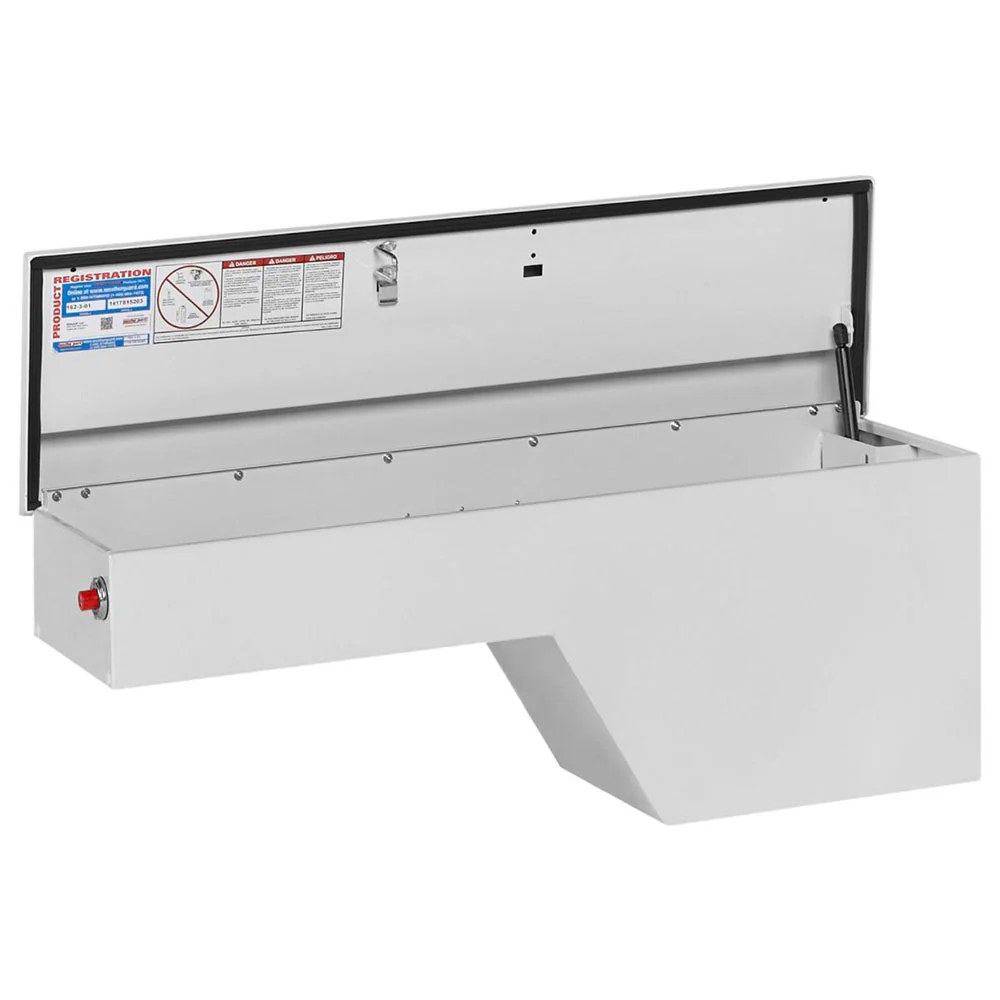 WeatherGuard 162-3-01 White Steel Pork Chop Box, Driver Side, 3.4 Cu. Ft. - Mactool Shop