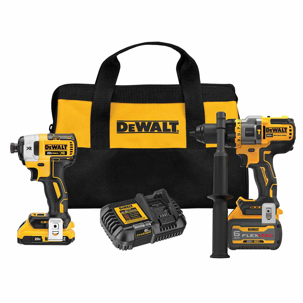 DeWalt DCK2100D1T1 Flexvolt Advantage 20V Max Cordless Combo Kit Hammer Drill/Impact - Mactool Shop