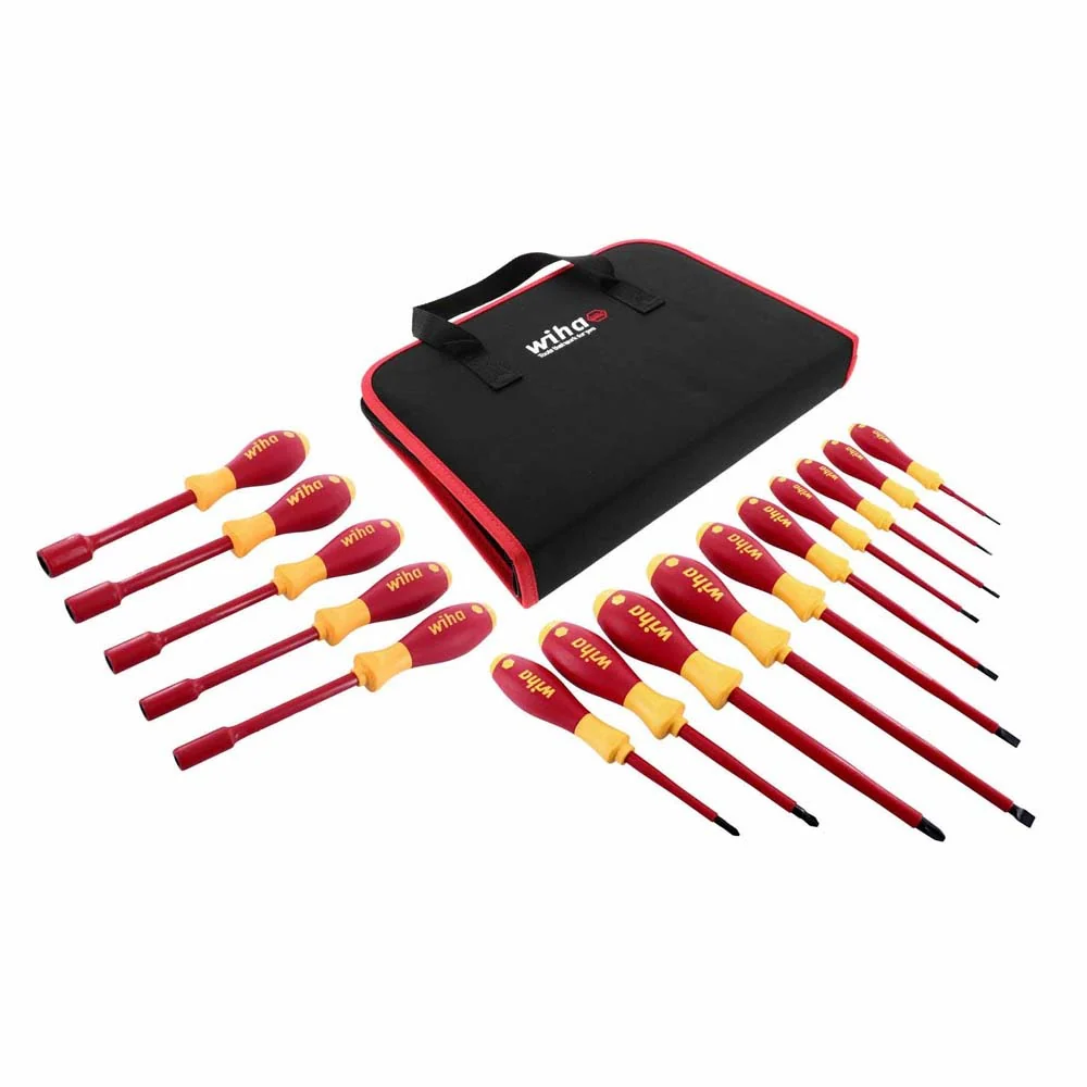 Wiha 32190 15 Piece SoftFinish Insulated Screwdriver Set - Mactool Shop