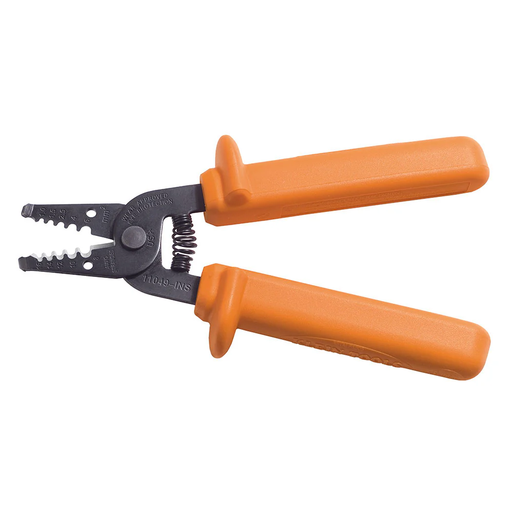 Klein 11049-INS Wire Stripper/Cutter 8-16 AWG Stranded - Mactool Shop