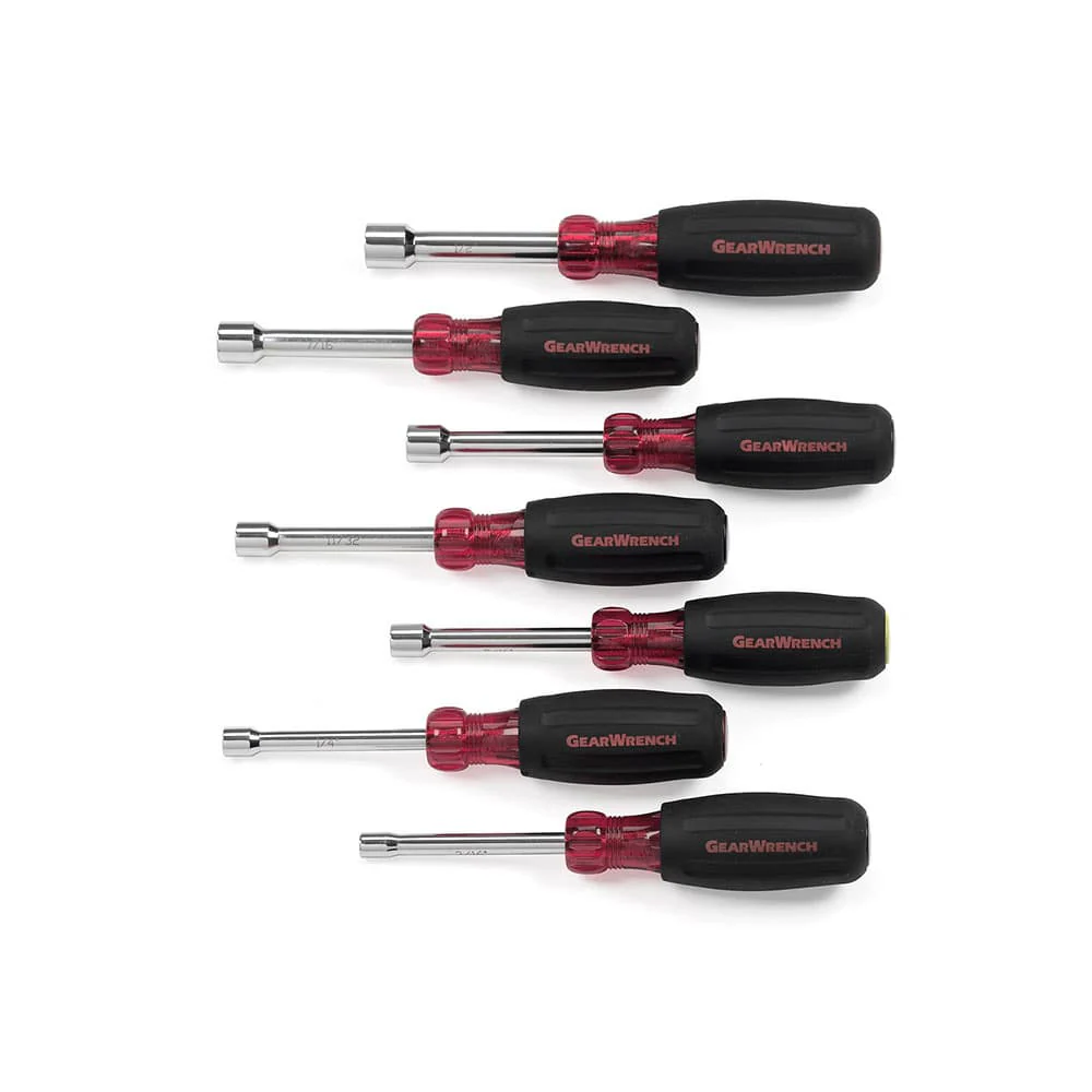 GearWrench 82765 7 Pc. SAE Hollow Shaft Cushion Grip Nutdriver Set - Mactool Shop