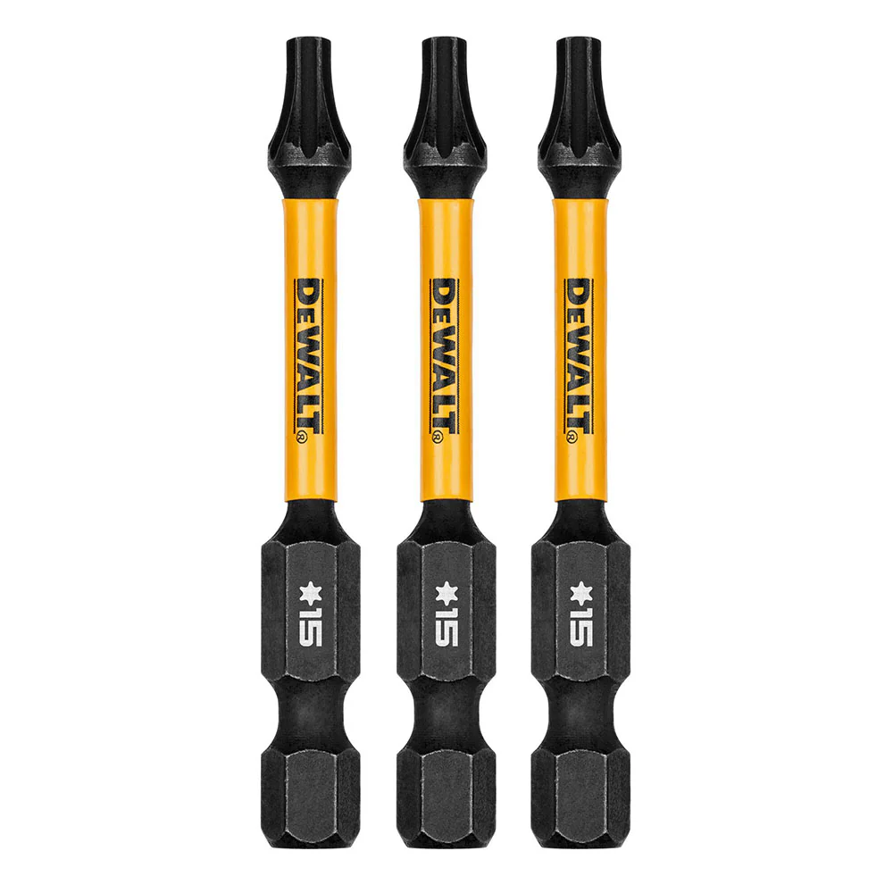 DeWalt DWAF2TX15IR3 T15 FLEXTORQ 1/4 x 2.25in Impact Driver Bits, 3-Pack - Mactool Shop