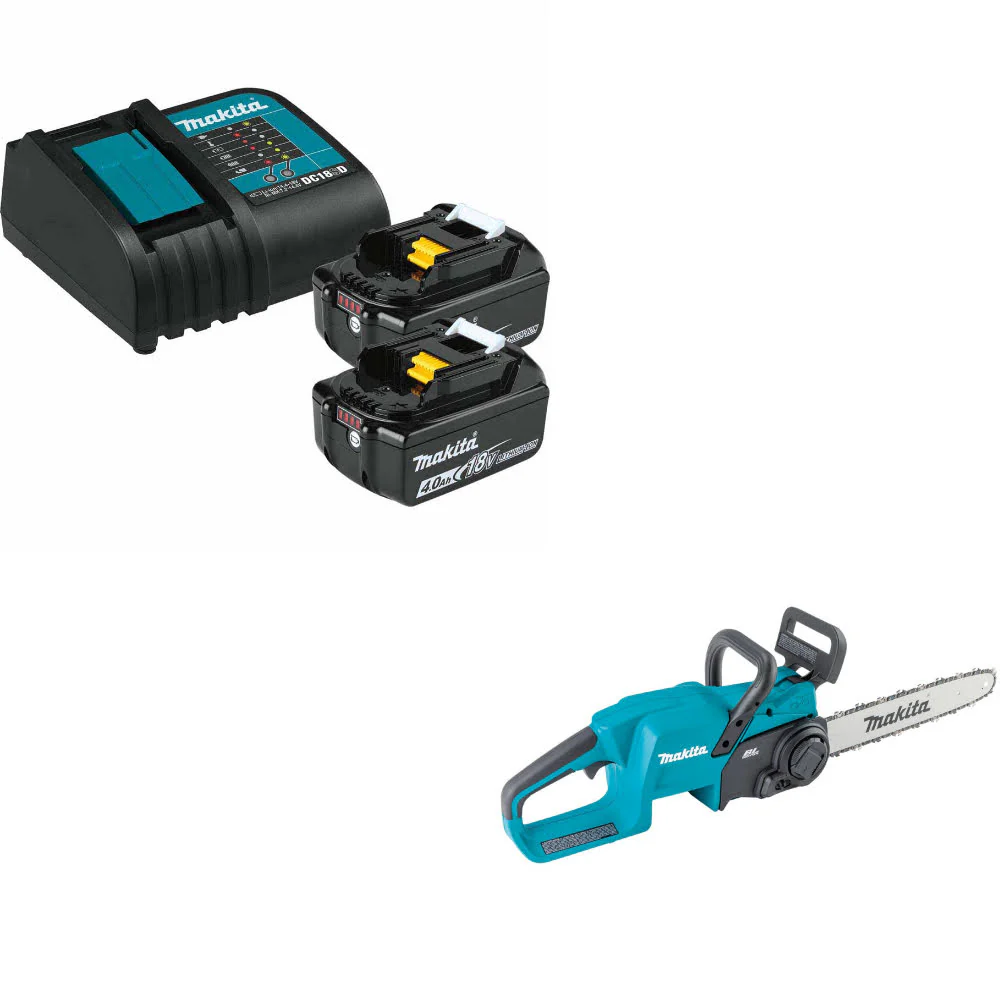 Makita BL1840BSC2 18V LXT Li-Ion Starter Pack W/ FREE XCU11Z 18V LXT Chain Saw - Mactool Shop