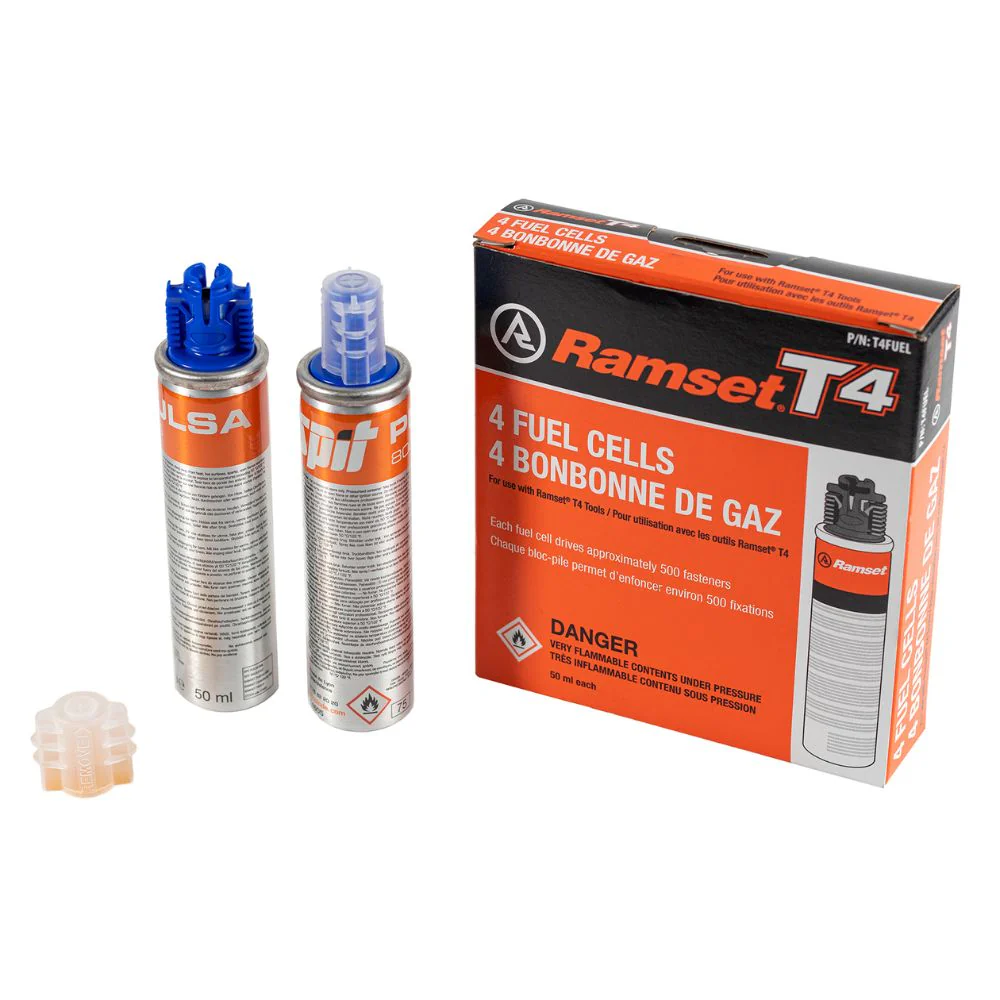 ITW Ramset T4FUEL Fuel Cell For T4MAG, Insulfast, And T4SS Gas Tools 4/Pack - Mactool Shop
