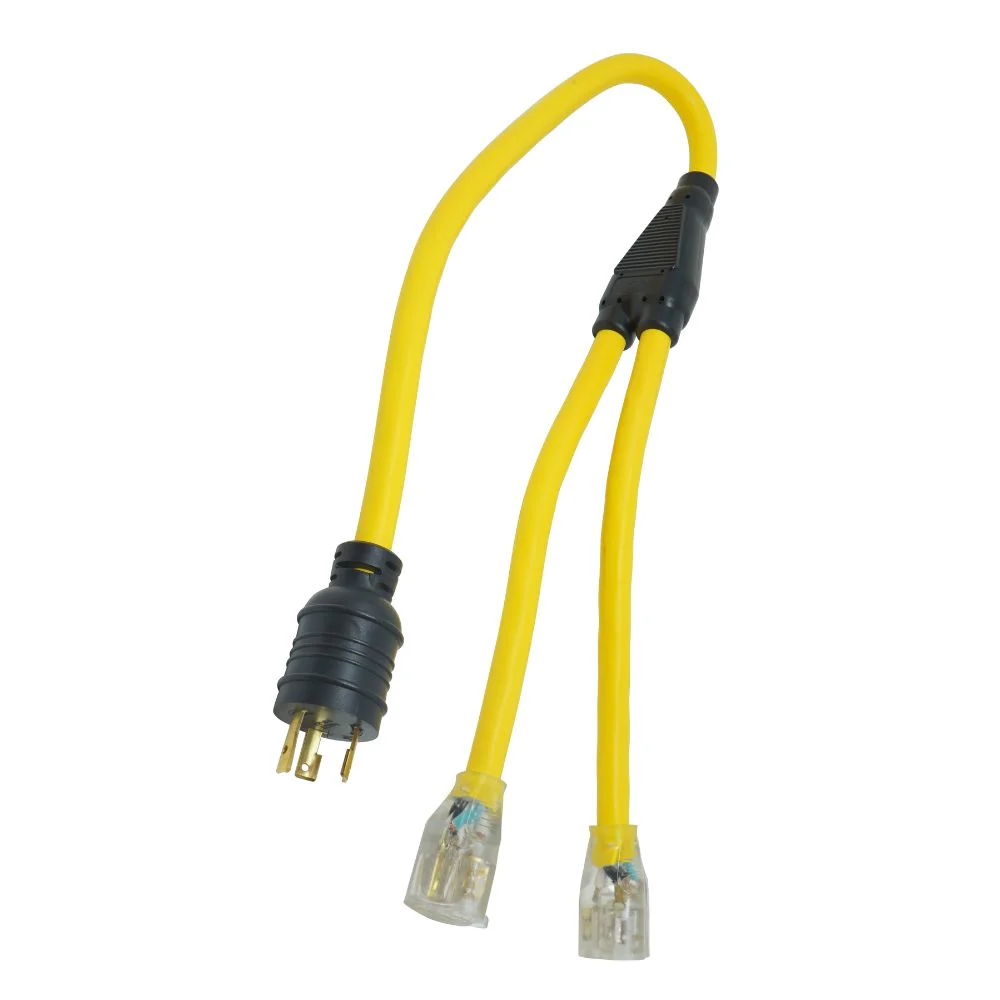 Southwire 19158802 10/3 STW GENERATOR ADAPTER - L5-30 PLUG TO 5-20 LIGHTED RECEPTACLE - Mactool Shop