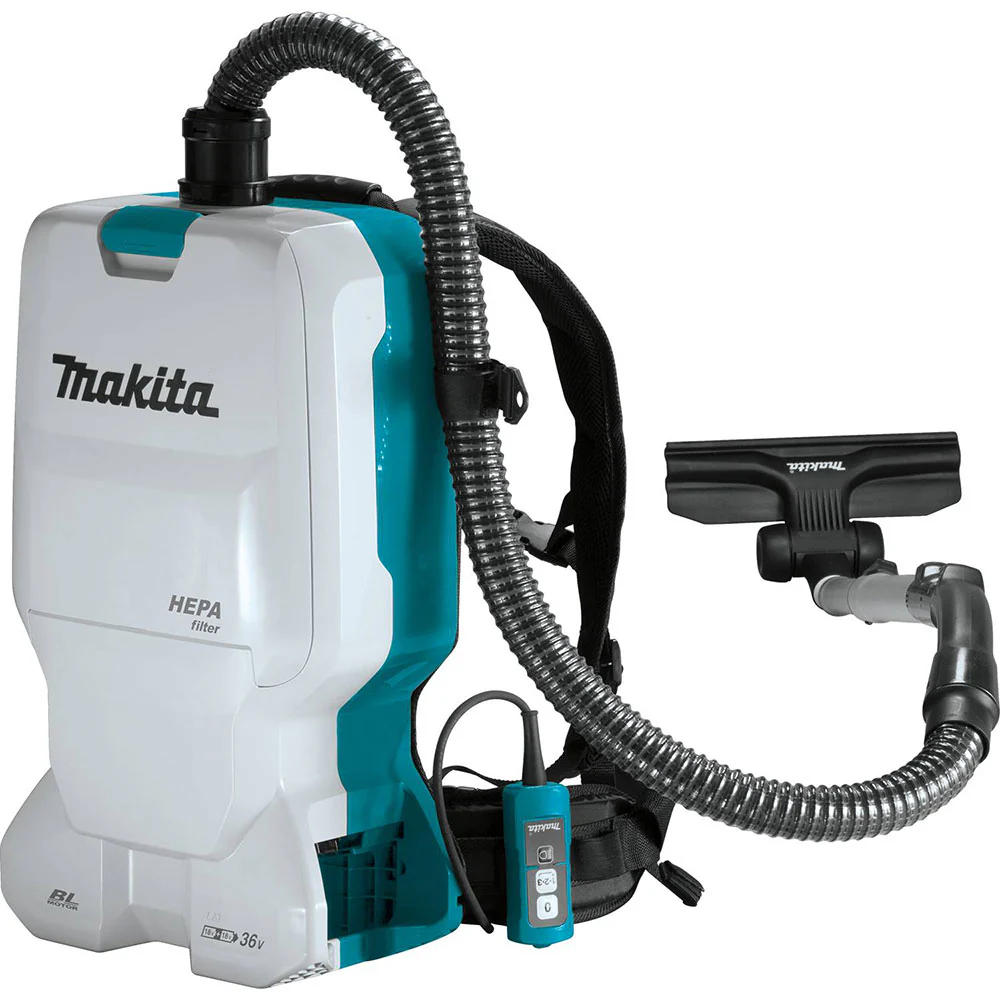 Makita XCV17Z 18V X2 LXT 1.6 Gallon Backpack Dry Vacuum, Tool Only - Mactool Shop