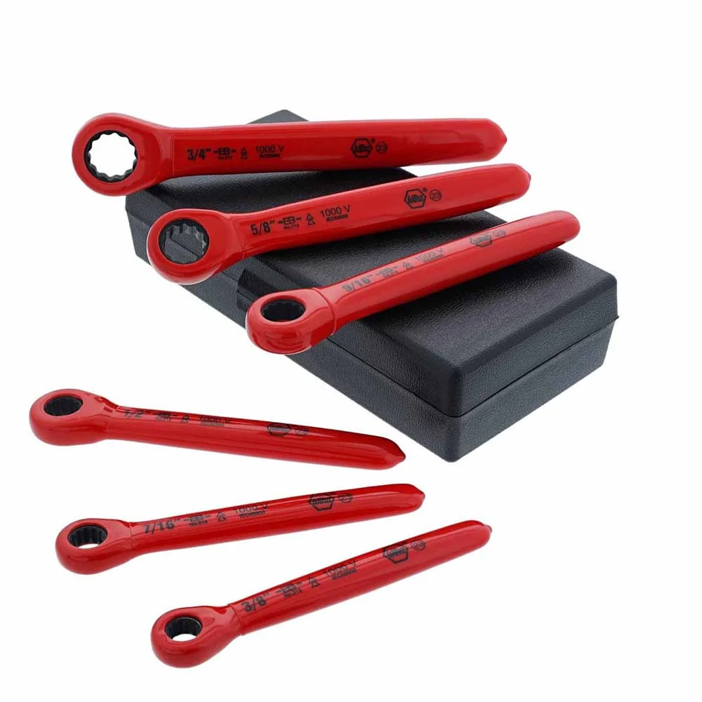 Wiha 21391 Insulated Ratchet Wrench 6 Piece Set - SAE - Mactool Shop