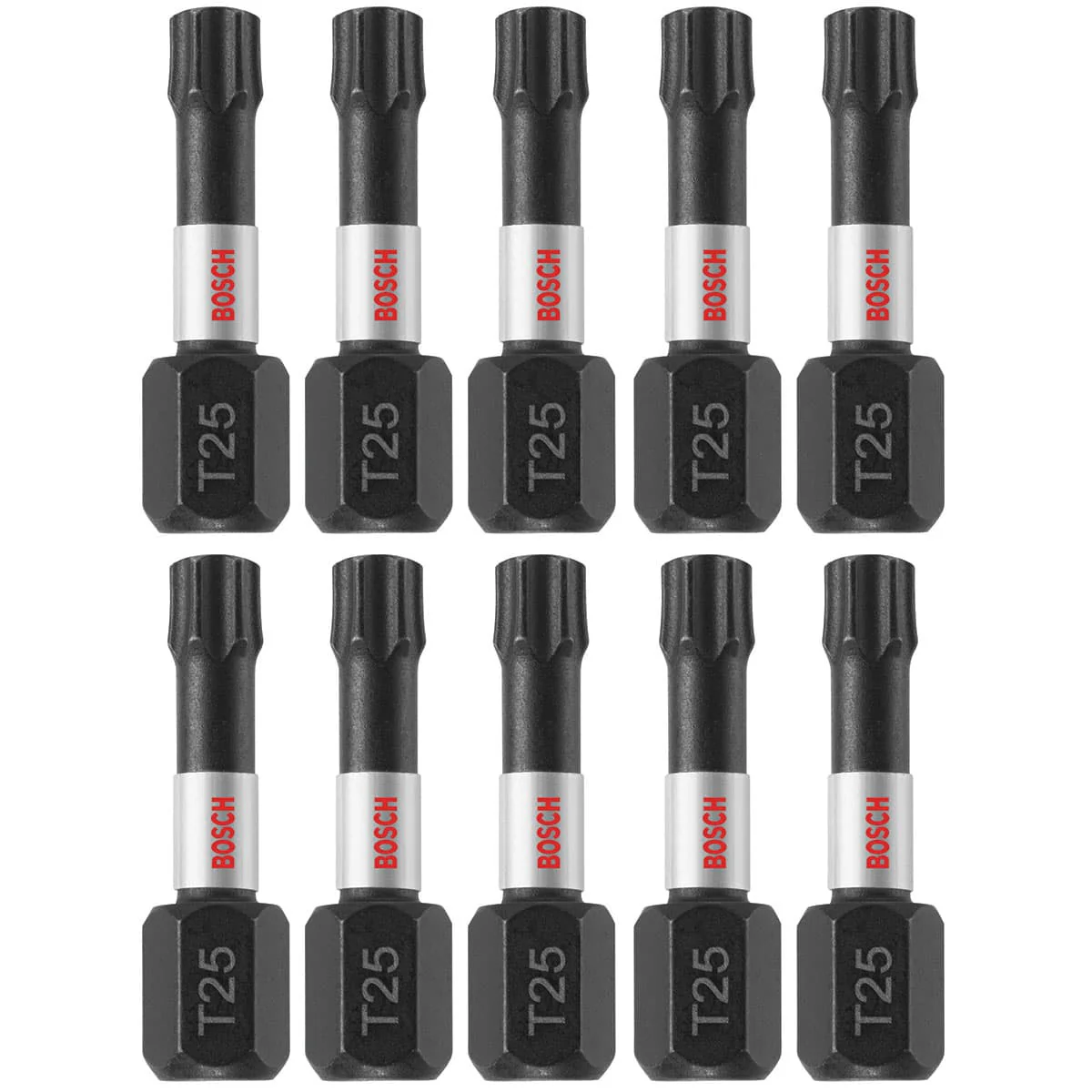 Bosch ITT251B 10 pc. Impact Tough 1 In. Torx #25 Insert Bits (Bulk Pack) - Mactool Shop