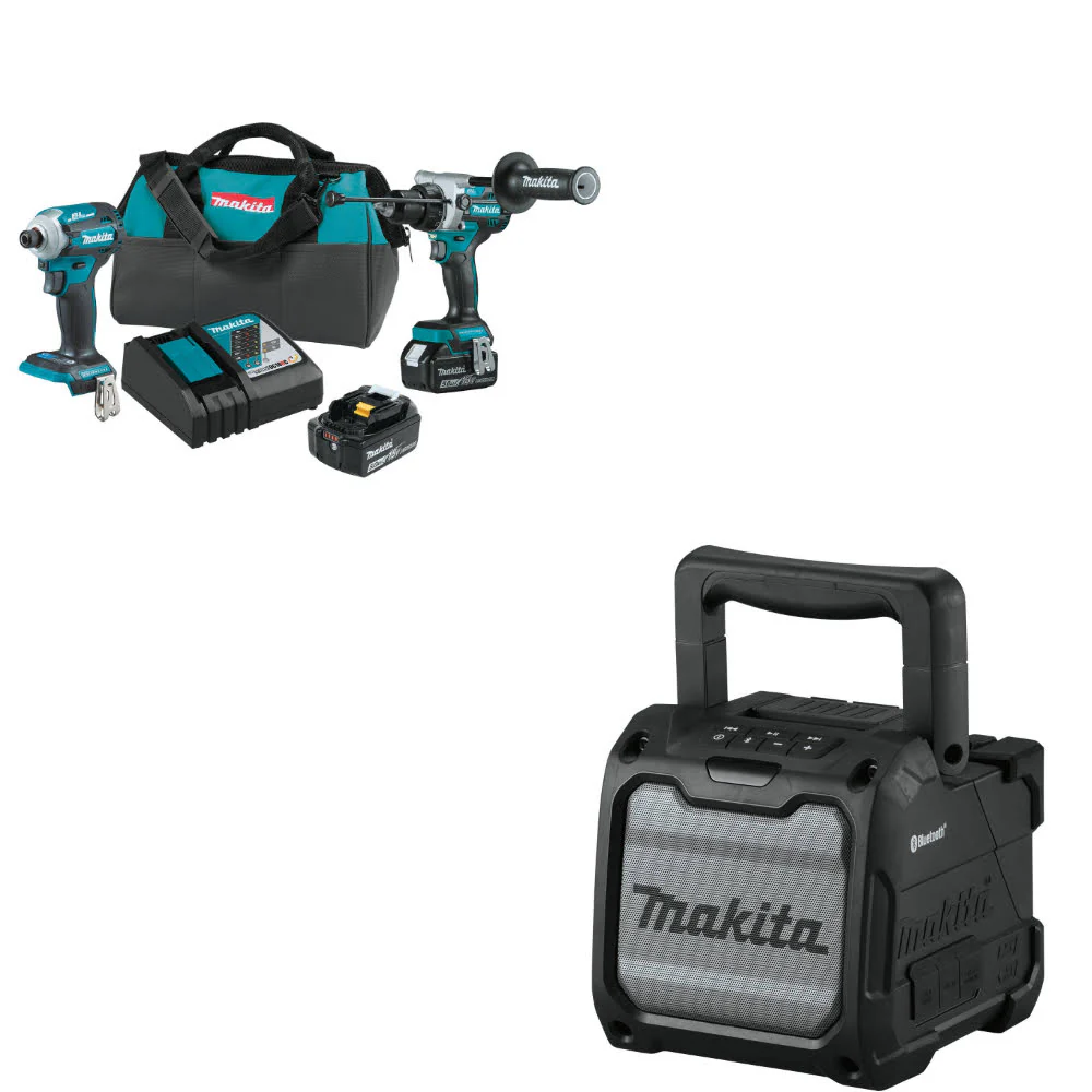 Makita XT288T 18V LXT® Li-Ion 2-Pc. Combo Kit W/ FREE XRM08B Job Site Speaker - Mactool Shop