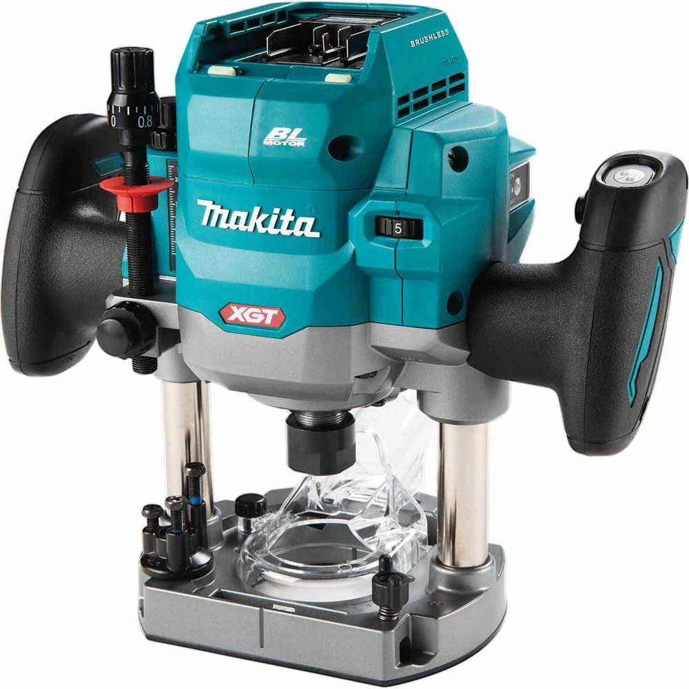 Makita GPR01Z 40V max XGT Brushless Cordless 2-1/4 Maximum HP Plunge Router (Tool Only) - Mactool Shop