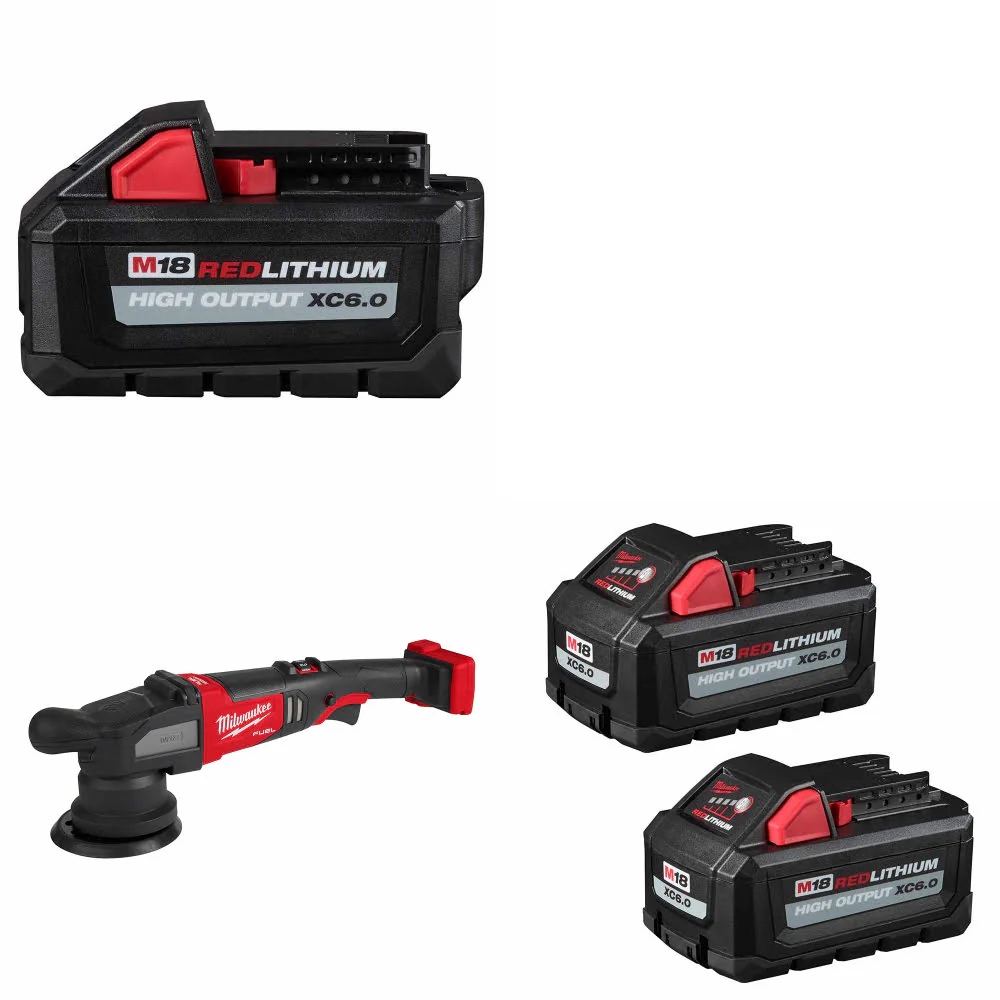 Milwaukee 48-11-1865 M18 Battery Pack W/ 2684-20 M18 Polisher & FREE Battery-2Pk - Mactool Shop