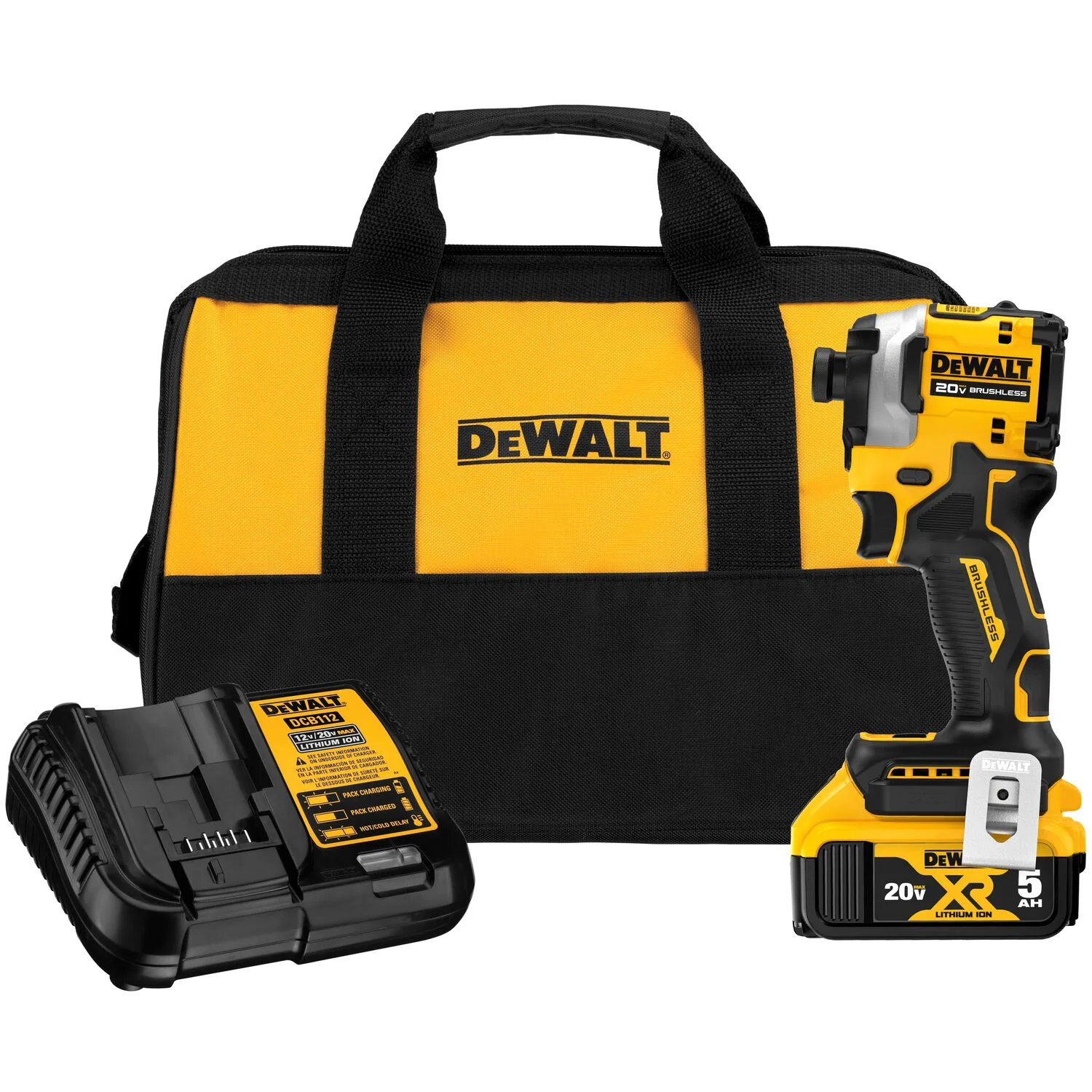 DeWalt DCF850P1 ATOMIC 20V MAX* 1/4 in. Brushless Cordless 3-Speed Impact Driver Kit (1 Battery) - Mactool Shop