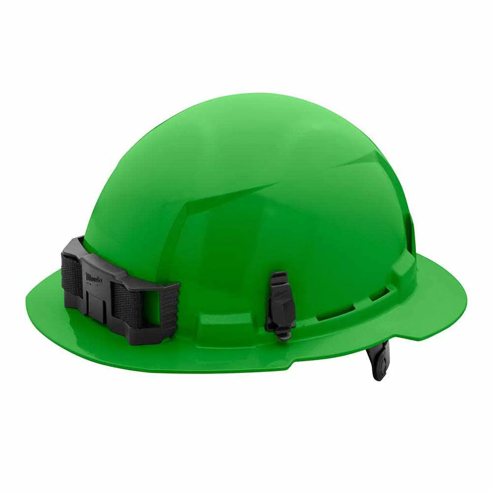 Milwaukee 48-73-1127 Green Full Brim Hard Hat with 6PT Ratcheting Suspension – Type 1 Class E - Mactool Shop
