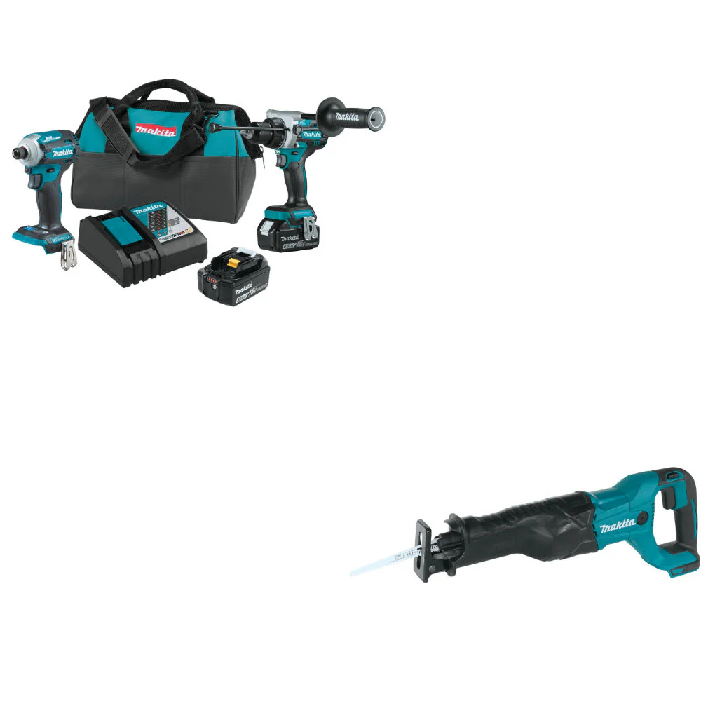 Makita XT288T 18V LXT® Li-Ion 2-Pc. Combo Kit W/ FREE XRJ04Z 18V Recip Saw - Mactool Shop