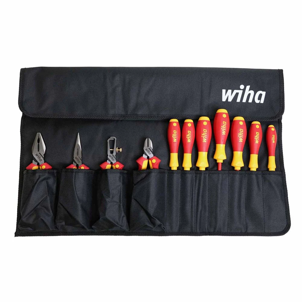 Wiha 32986 11 Piece Insulated Industrial Pliers and Screwdriver Set - Mactool Shop