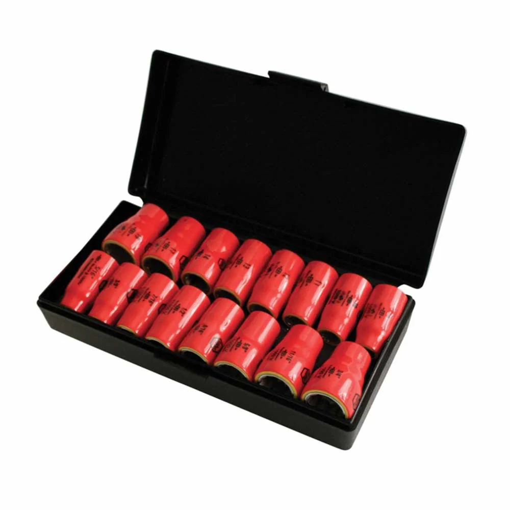 Wiha 31491 16 Piece Insulated Socket Set 3/8