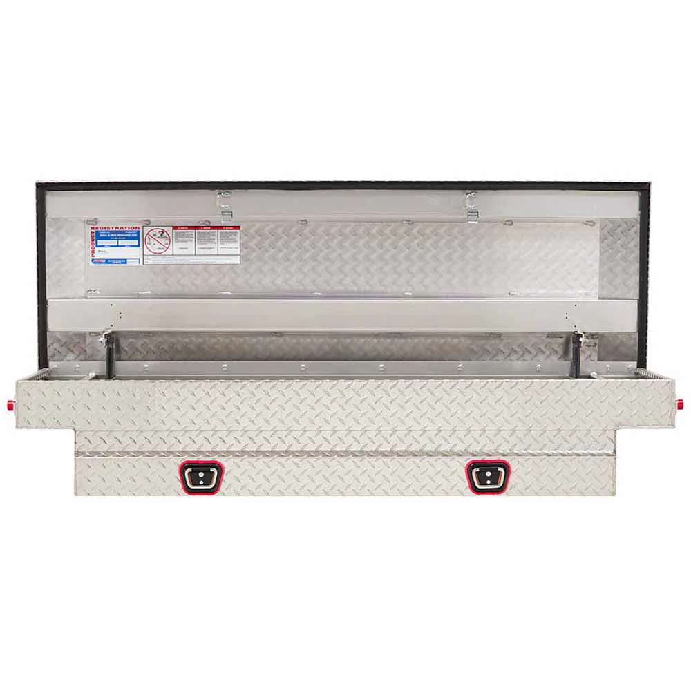 Weather Guard 154-0-03 Model 154-0-03 Saddle Box, Aluminum, Compact, Clear, 6.0 Cu. Ft. - Mactool Shop