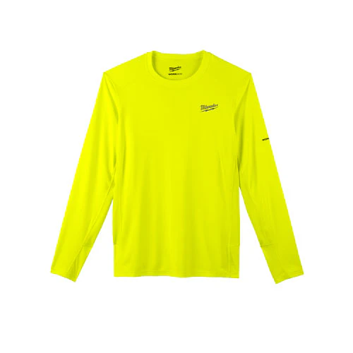 Milwaukee 415HV-L WORKSKIN Lightweight Performance LS Shirt, Hi Vis, Large - Mactool Shop